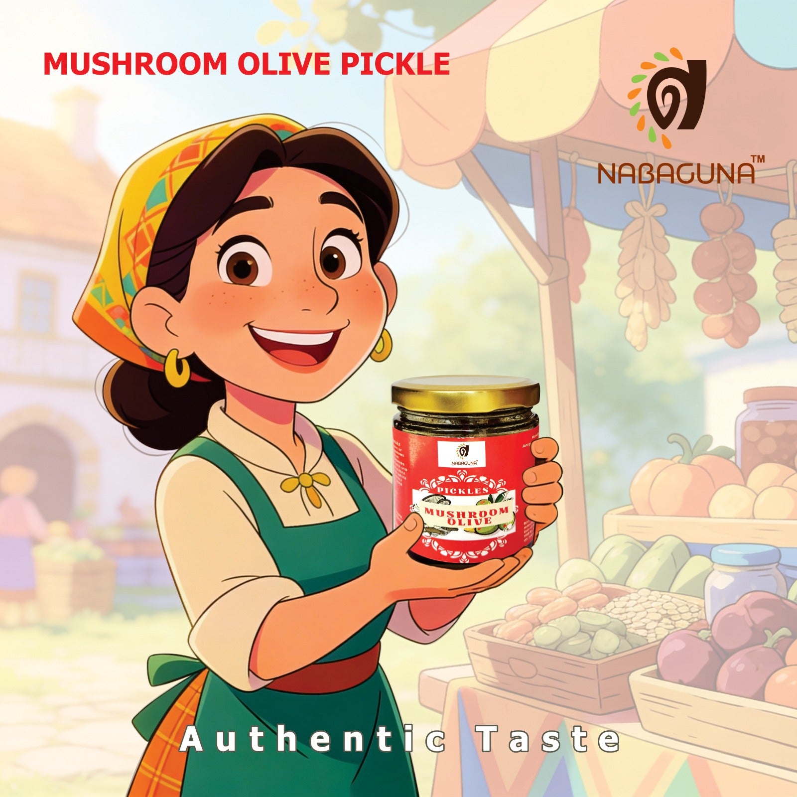 NABAGUNA Mushroom Olive Pickle